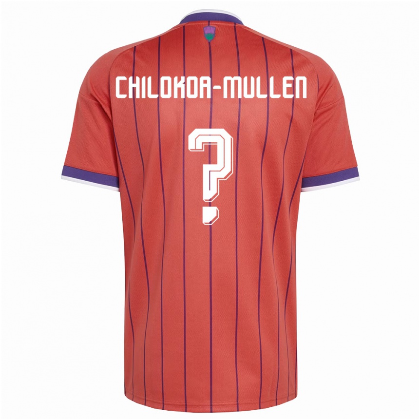 ילדים כדורגל סקוטלנד Jeremiah Chilokoa-Mullen #0 כתום סגול הרחק ג'רזי 26-28