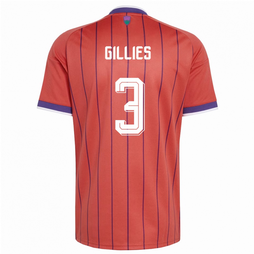 ילדים כדורגל סקוטלנד Matthew Gillies #3 כתום סגול הרחק ג'רזי 26-28