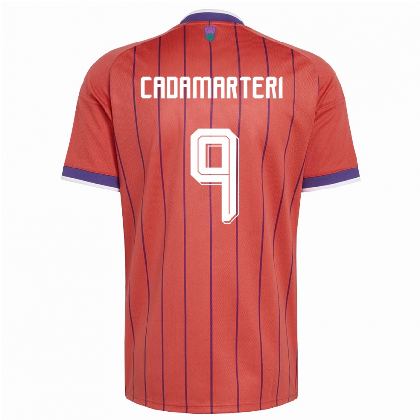 ילדים כדורגל סקוטלנד Caelan Cadamarteri #9 כתום סגול הרחק ג'רזי 26-28