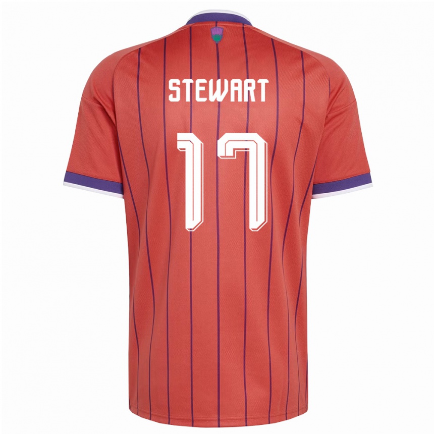 ילדים כדורגל סקוטלנד Lewis Stewart #17 כתום סגול הרחק ג'רזי 26-28
