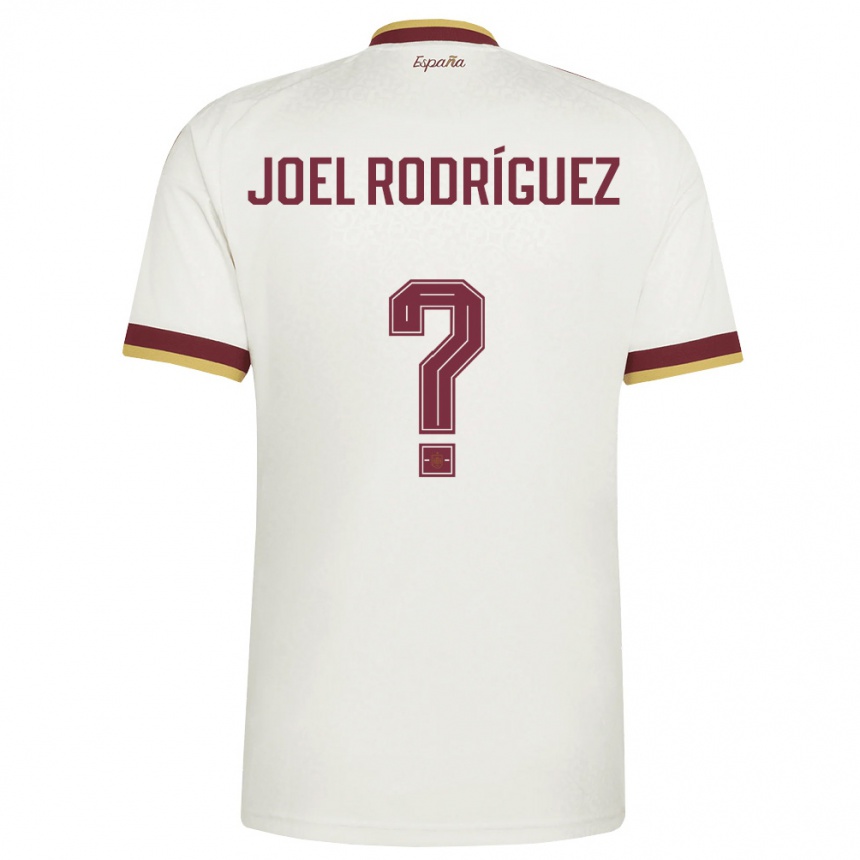 ילדים כדורגל ספרד Joel Rodríguez #0 שמנת בורדו הרחק ג'רזי 26-28