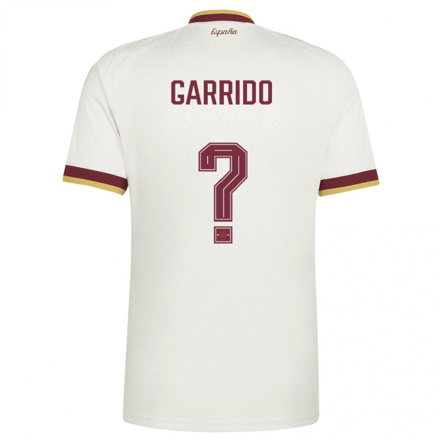 ילדים כדורגל ספרד Mateo Garrido #0 שמנת בורדו הרחק ג'רזי 26-28