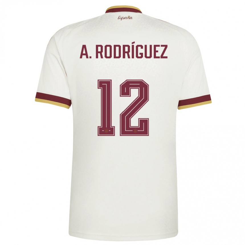ילדים כדורגל ספרד Anxo Rodríguez #12 שמנת בורדו הרחק ג'רזי 26-28