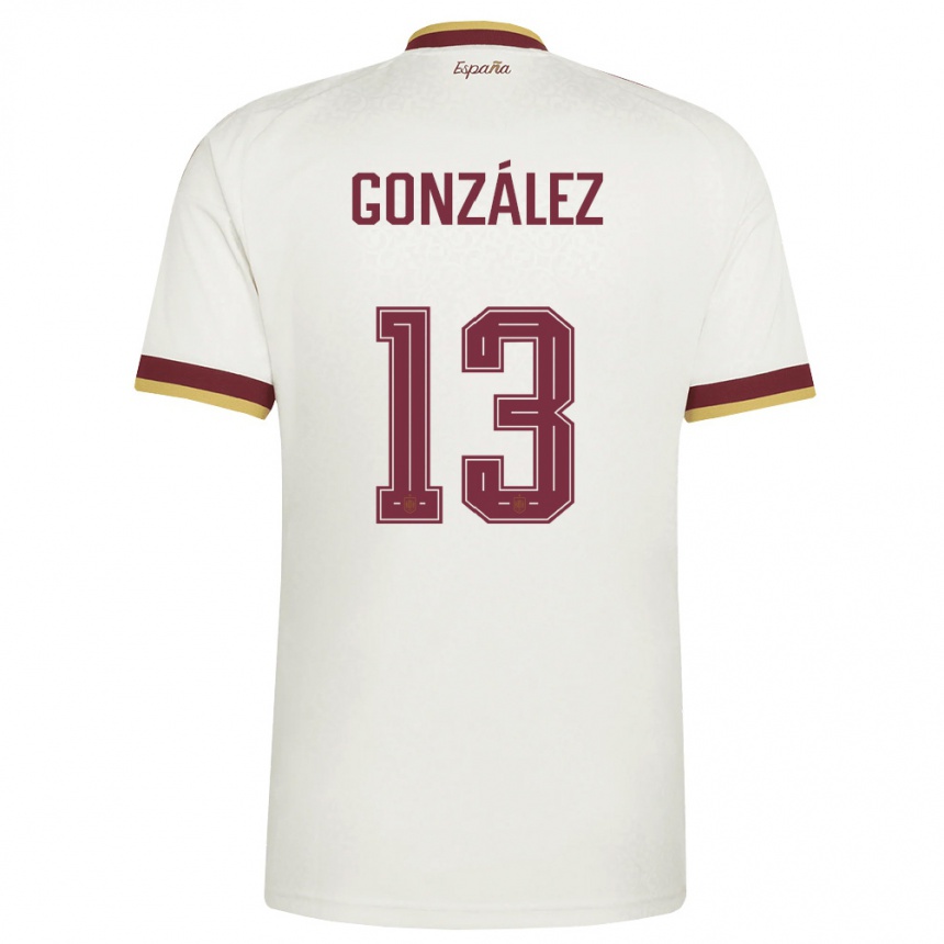 ילדים כדורגל ספרד Manu González #13 שמנת בורדו הרחק ג'רזי 26-28