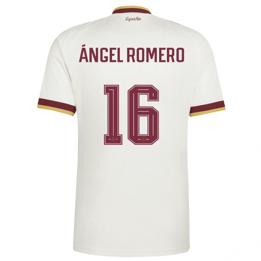 ילדים כדורגל ספרד Miguel Ángel Romero #16 שמנת בורדו הרחק ג'רזי 26-28