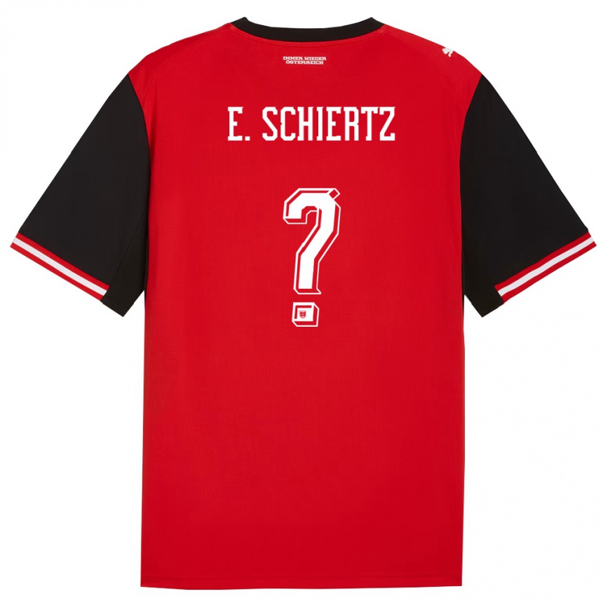 גברים כדורגל אוסטריה Emilio Schiertz #0 שחור לבן ג'רזי ביתית 26-28
