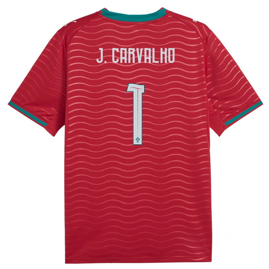 גברים כדורגל פורטוגל João Carvalho #1 אדום ירוק לבן ג'רזי ביתית 26-28