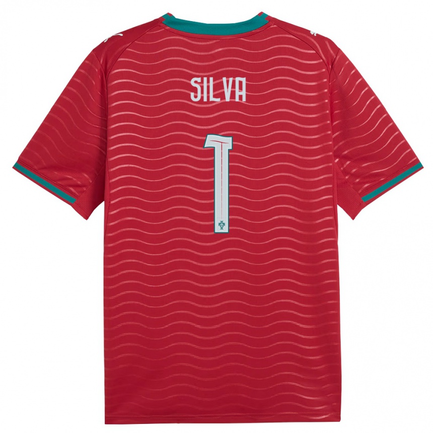 גברים כדורגל פורטוגל Dinis Silva #1 אדום ירוק לבן ג'רזי ביתית 26-28
