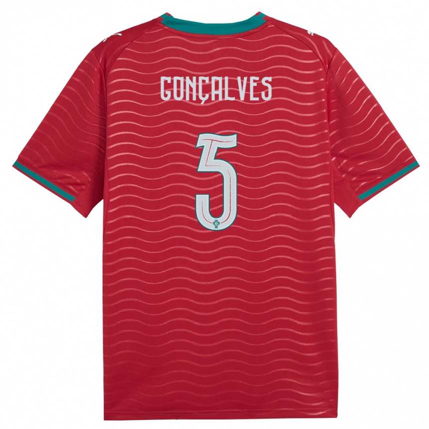 גברים כדורגל פורטוגל Martim Gonçalves #5 אדום ירוק לבן ג'רזי ביתית 26-28