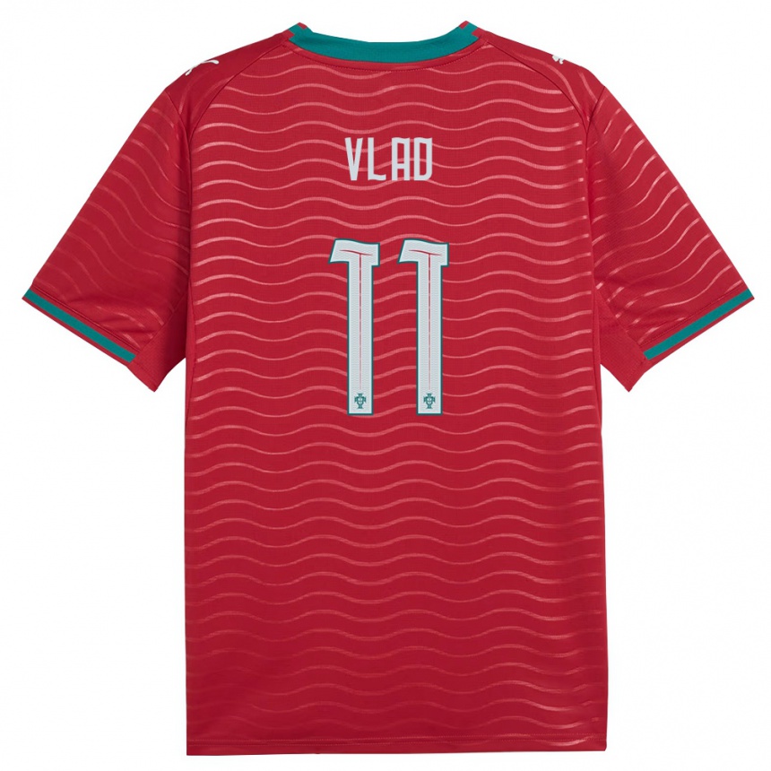 גברים כדורגל פורטוגל Vlad #11 אדום ירוק לבן ג'רזי ביתית 26-28