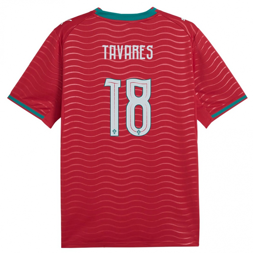 גברים כדורגל פורטוגל Leonardo Tavares #18 אדום ירוק לבן ג'רזי ביתית 26-28
