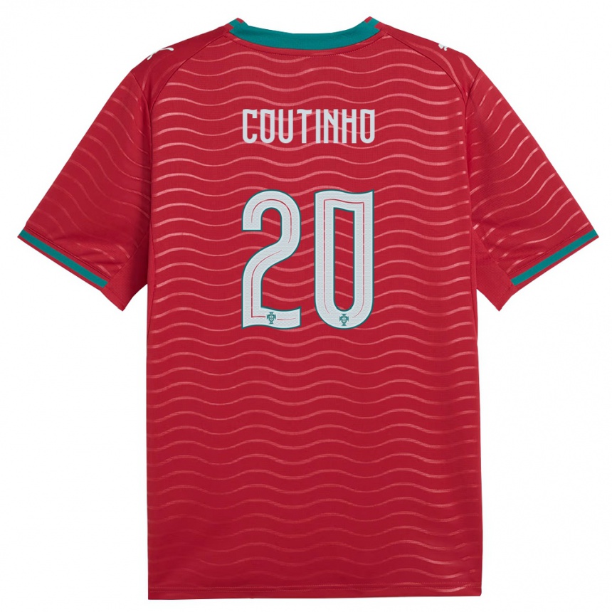 גברים כדורגל פורטוגל Ricardo Coutinho #20 אדום ירוק לבן ג'רזי ביתית 26-28