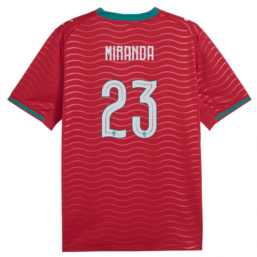 גברים כדורגל פורטוגל João Miranda #23 אדום ירוק לבן ג'רזי ביתית 26-28