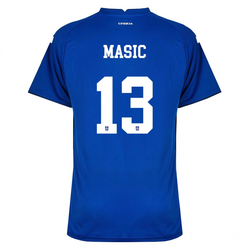 גברים כדורגל סרביה Stefan Masic #13 כהה אדום ג'רזי ביתית 26-28
