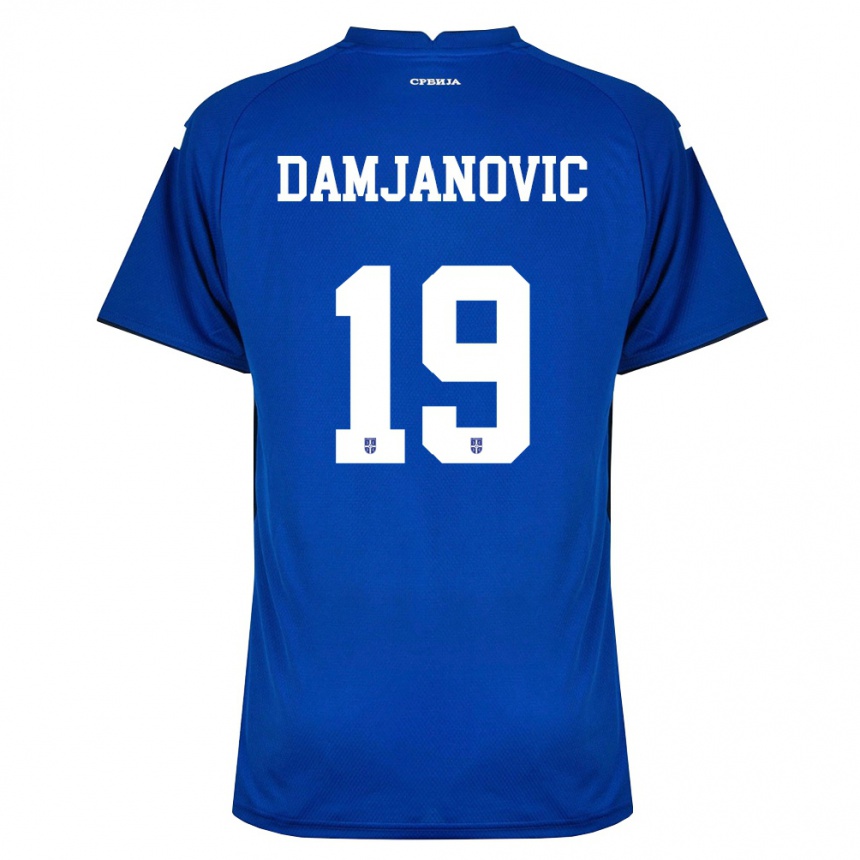 גברים כדורגל סרביה Aleksa Damjanovic #19 כהה אדום ג'רזי ביתית 26-28