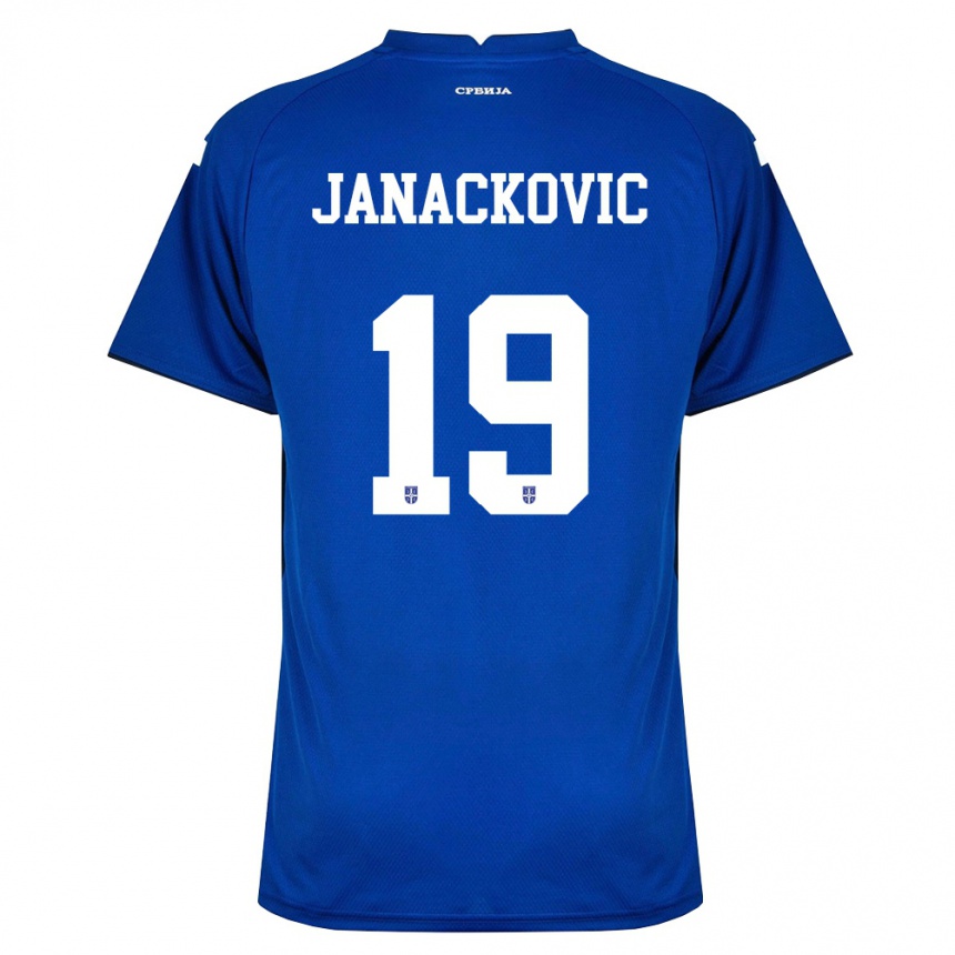 גברים כדורגל סרביה Dusko Janackovic #19 כהה אדום ג'רזי ביתית 26-28