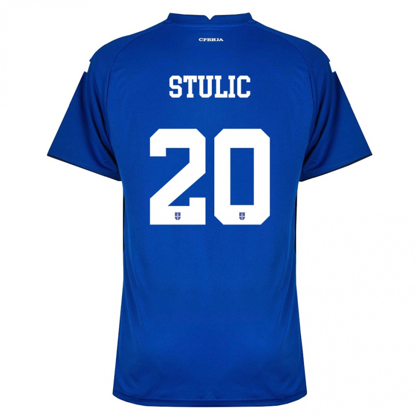 גברים כדורגל סרביה Pavle Stulic #20 כהה אדום ג'רזי ביתית 26-28