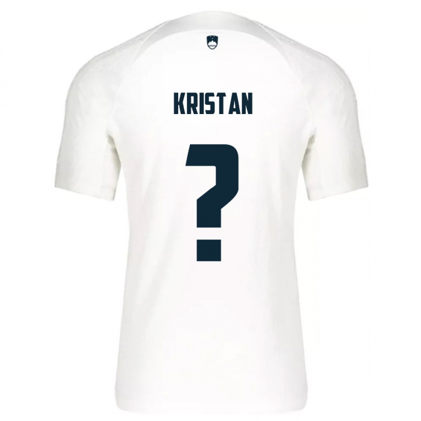 גברים כדורגל סלובניה Liam Kristan #0 לבן כחול ג'רזי ביתית 26-28