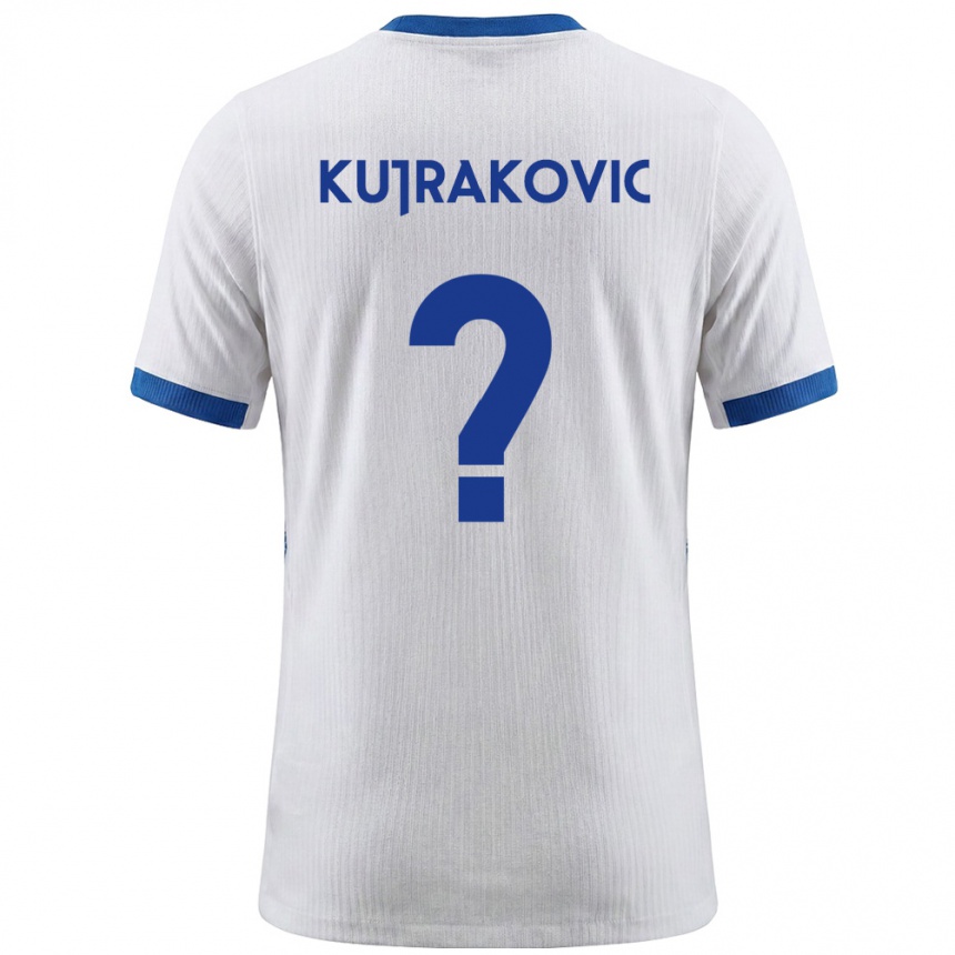 גברים כדורגל סלובניה Minel Kujrakovic #0 לבן כחול ג'רזי ביתית 26-28