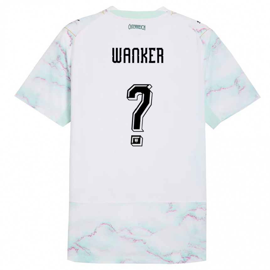 גברים כדורגל אוסטריה Jakob Wanker #0 לבן ירוק זהב הרחק ג'רזי 26-28