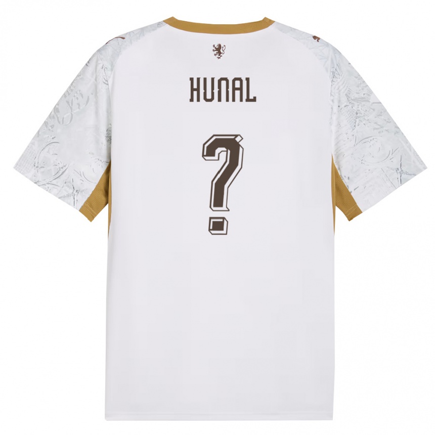 גברים כדורגל צ'כיה Eric Hunal #0 שמנת זהב אפור הרחק ג'רזי 26-28