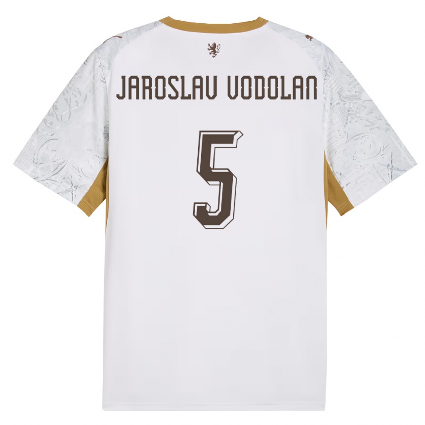 גברים כדורגל צ'כיה Stepan Jaroslav Vodolan #5 שמנת זהב אפור הרחק ג'רזי 26-28