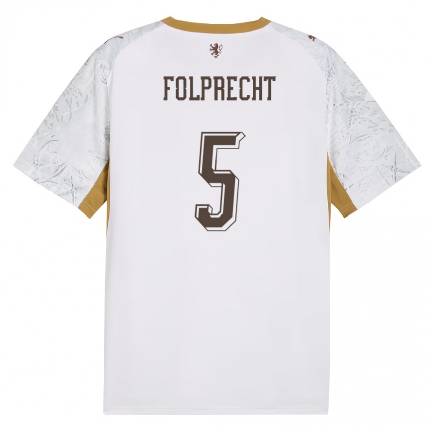 גברים כדורגל צ'כיה Michal Folprecht #5 שמנת זהב אפור הרחק ג'רזי 26-28