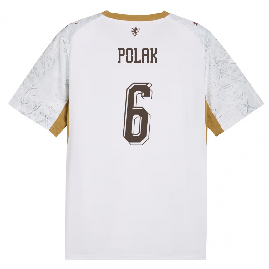 גברים כדורגל צ'כיה Daniel Polak #6 שמנת זהב אפור הרחק ג'רזי 26-28