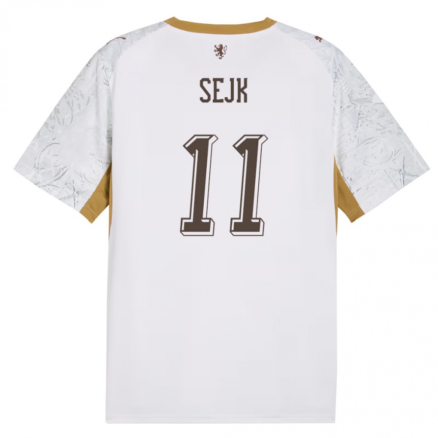 גברים כדורגל צ'כיה Vaclav Sejk #11 שמנת זהב אפור הרחק ג'רזי 26-28