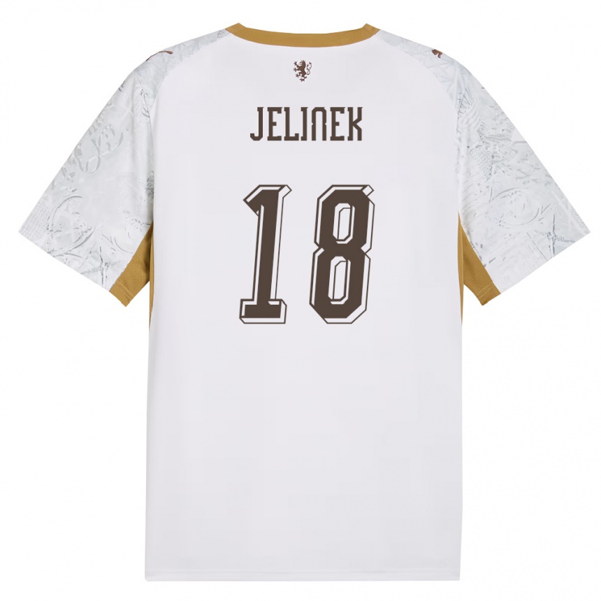גברים כדורגל צ'כיה Tomas Jelinek #18 שמנת זהב אפור הרחק ג'רזי 26-28
