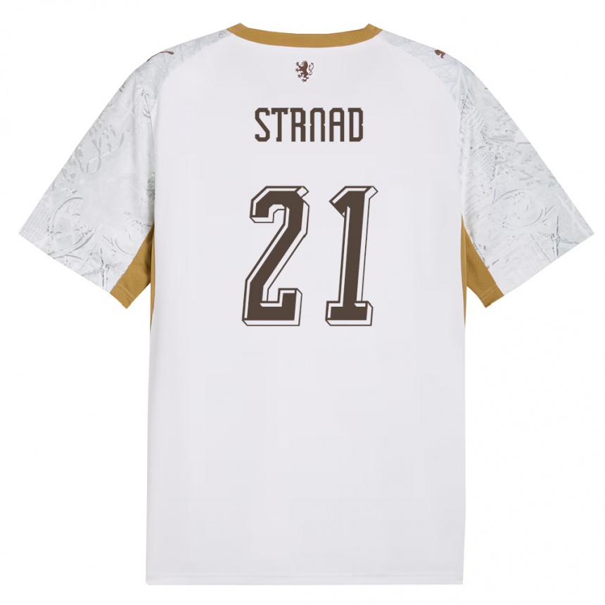 גברים כדורגל צ'כיה Martin Strnad #21 שמנת זהב אפור הרחק ג'רזי 26-28