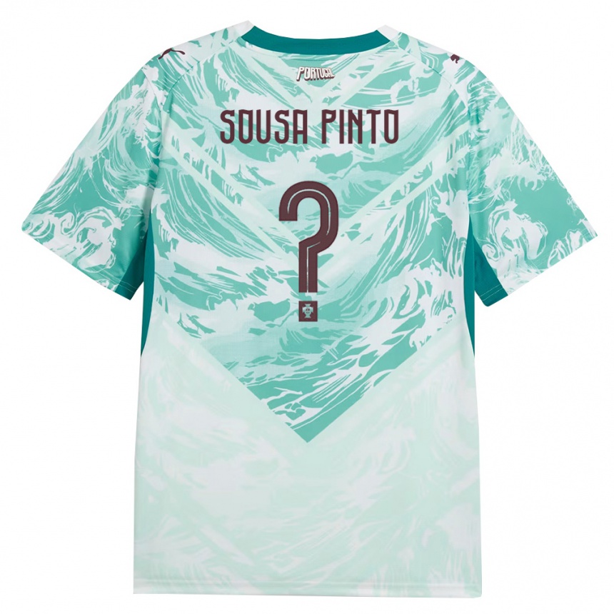 גברים כדורגל פורטוגל Guilherme Sousa Pinto #0 כחול שמיים לבן ירוק הרחק ג'רזי 26-28