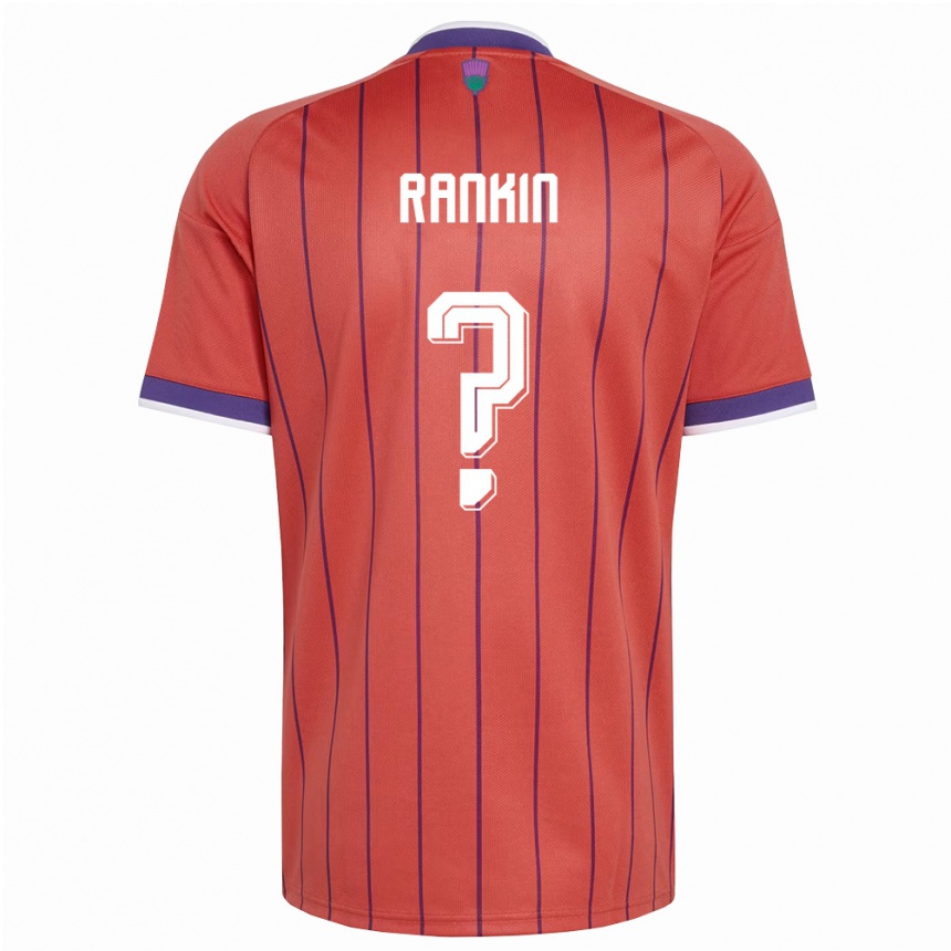 גברים כדורגל סקוטלנד Luca Rankin #0 כתום סגול הרחק ג'רזי 26-28