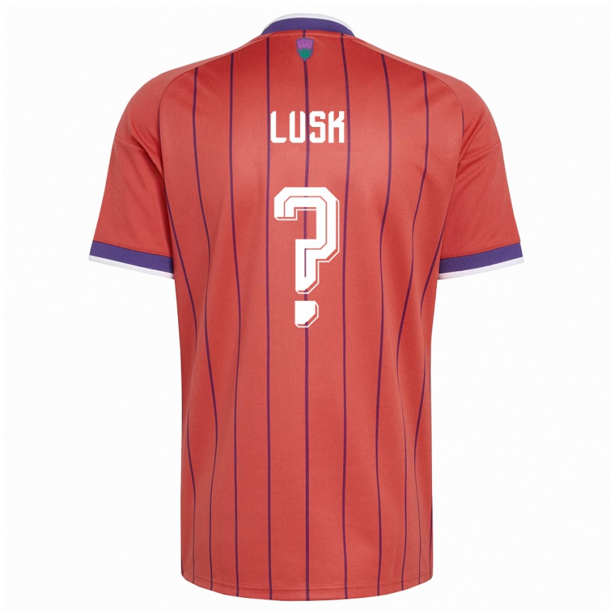 גברים כדורגל סקוטלנד Jack Lusk #0 כתום סגול הרחק ג'רזי 26-28