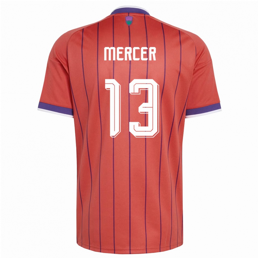 גברים כדורגל סקוטלנד Jamie Mercer #13 כתום סגול הרחק ג'רזי 26-28