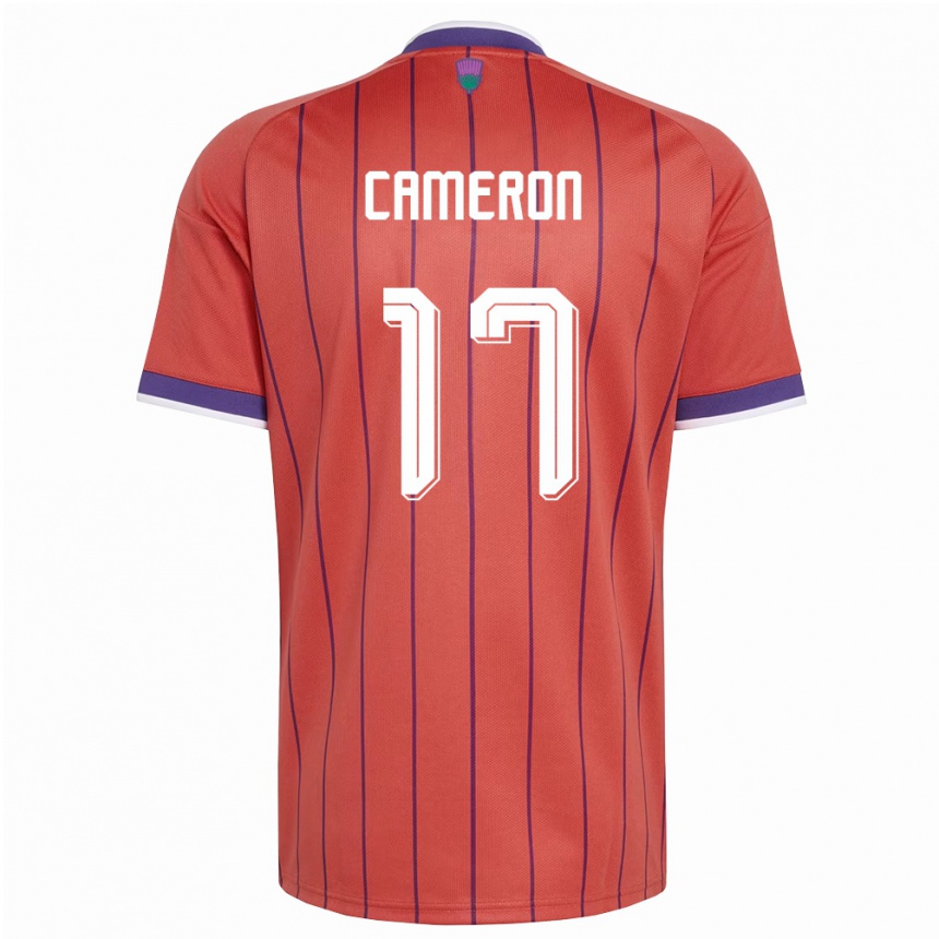 גברים כדורגל סקוטלנד Max Cameron #17 כתום סגול הרחק ג'רזי 26-28