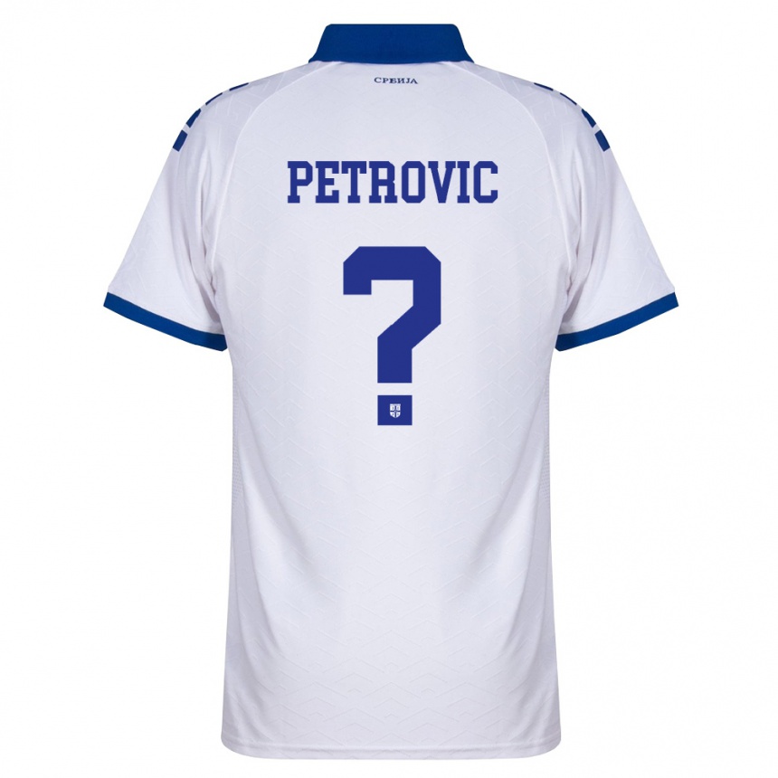 גברים כדורגל סרביה Aleksa Petrovic #0 כהה לבן אדום הרחק ג'רזי 26-28
