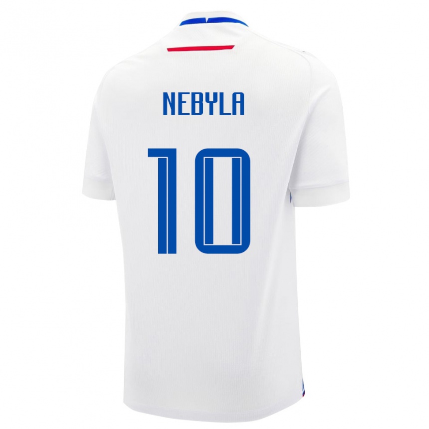 גברים כדורגל סלובקיה Sebastian Nebyla #10 לבן כחול הרחק ג'רזי 26-28