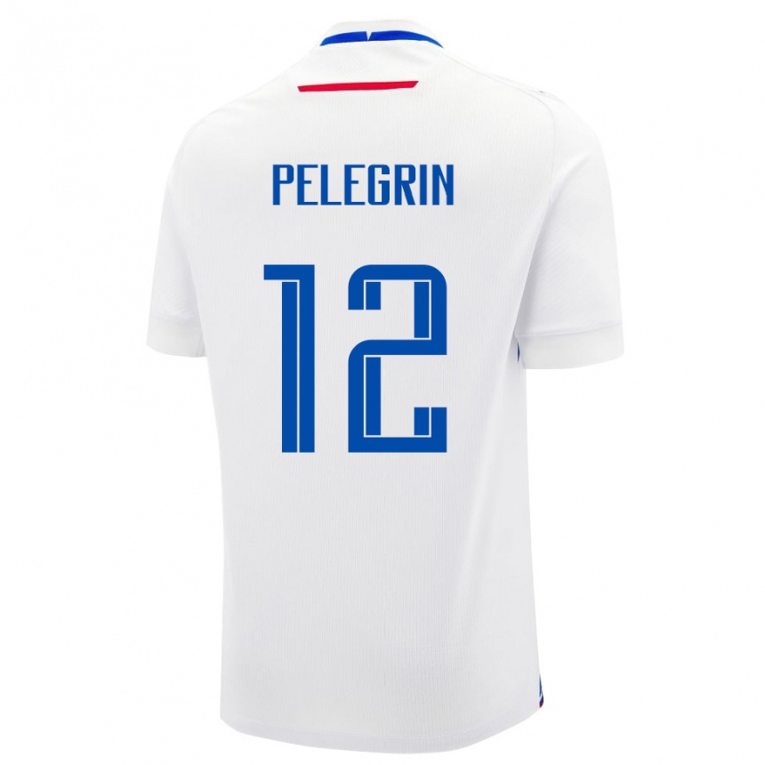גברים כדורגל סלובקיה Lukas Pelegrin #12 לבן כחול הרחק ג'רזי 26-28