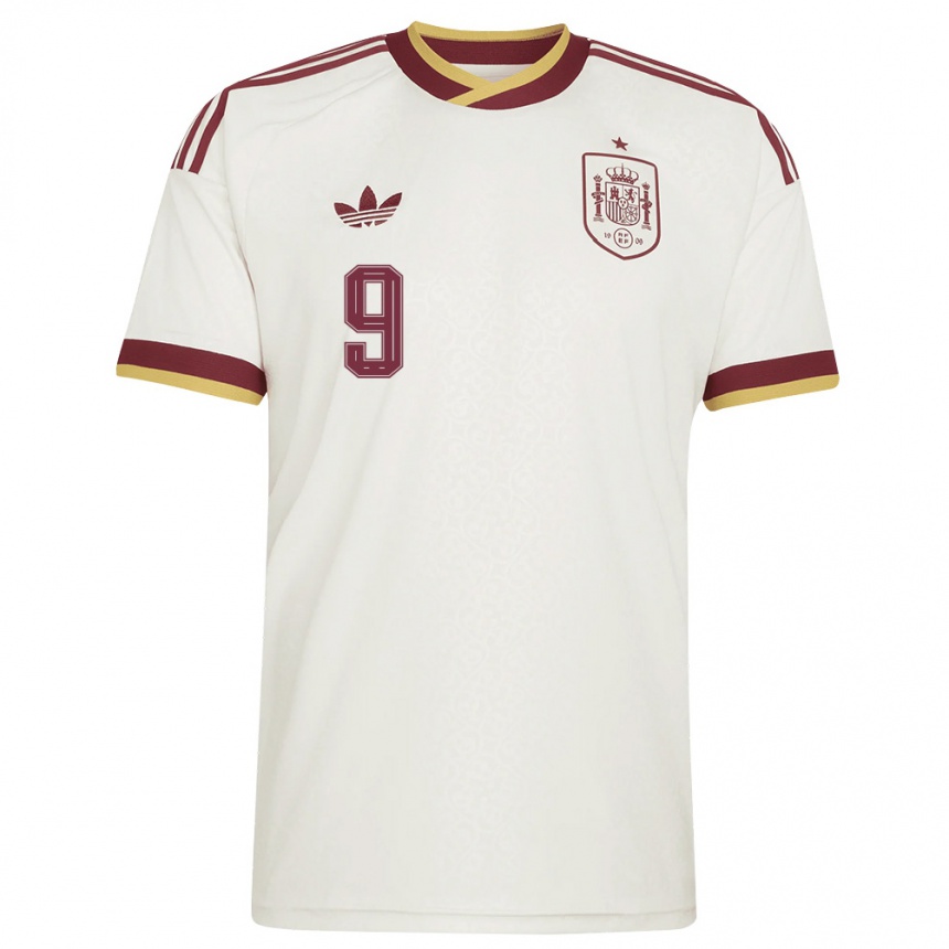 גברים כדורגל ספרד בורחה איגלסיאס #9 שמנת בורדו הרחק ג'רזי 26-28