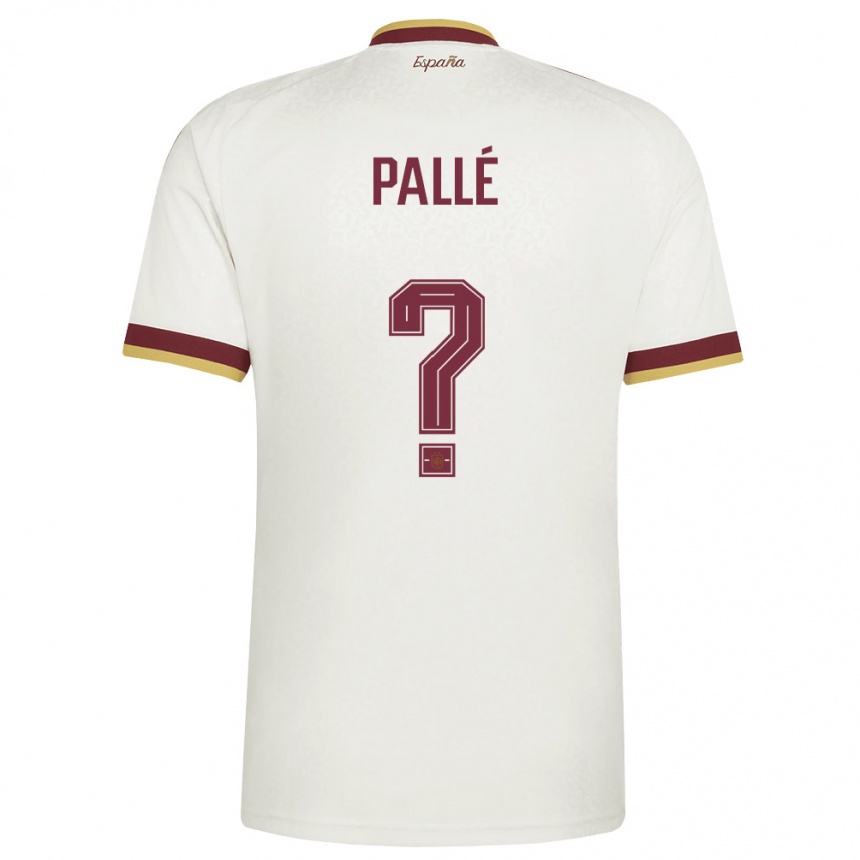 גברים כדורגל ספרד Joel Pallé #0 שמנת בורדו הרחק ג'רזי 26-28