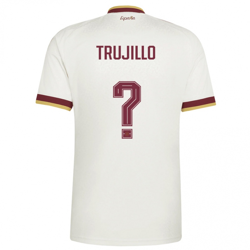 גברים כדורגל ספרד Jairo Trujillo #0 שמנת בורדו הרחק ג'רזי 26-28