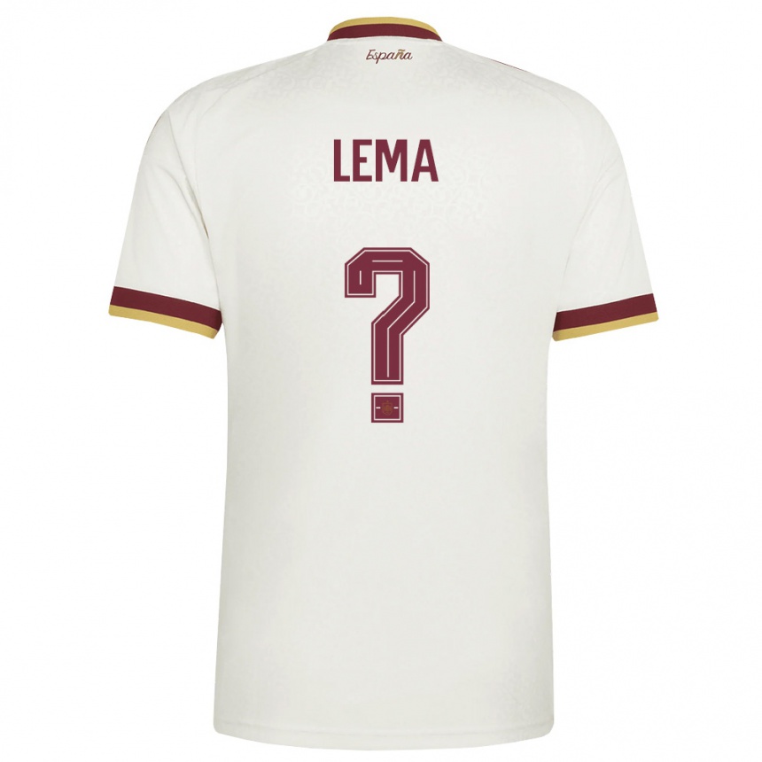 גברים כדורגל ספרד Raúl Lema #0 שמנת בורדו הרחק ג'רזי 26-28