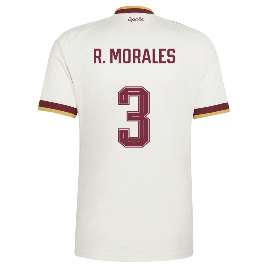 גברים כדורגל ספרד Rubén Muñoz De Morales #3 שמנת בורדו הרחק ג'רזי 26-28
