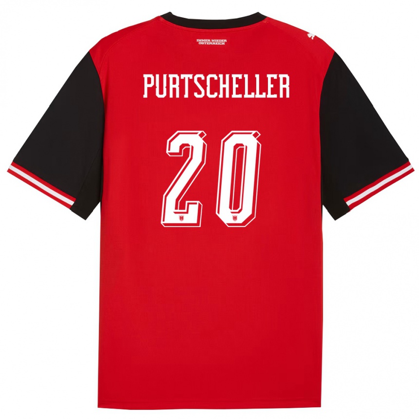 נשים כדורגל אוסטריה Lilli Purtscheller #20 שחור לבן ג'רזי ביתית 26-28