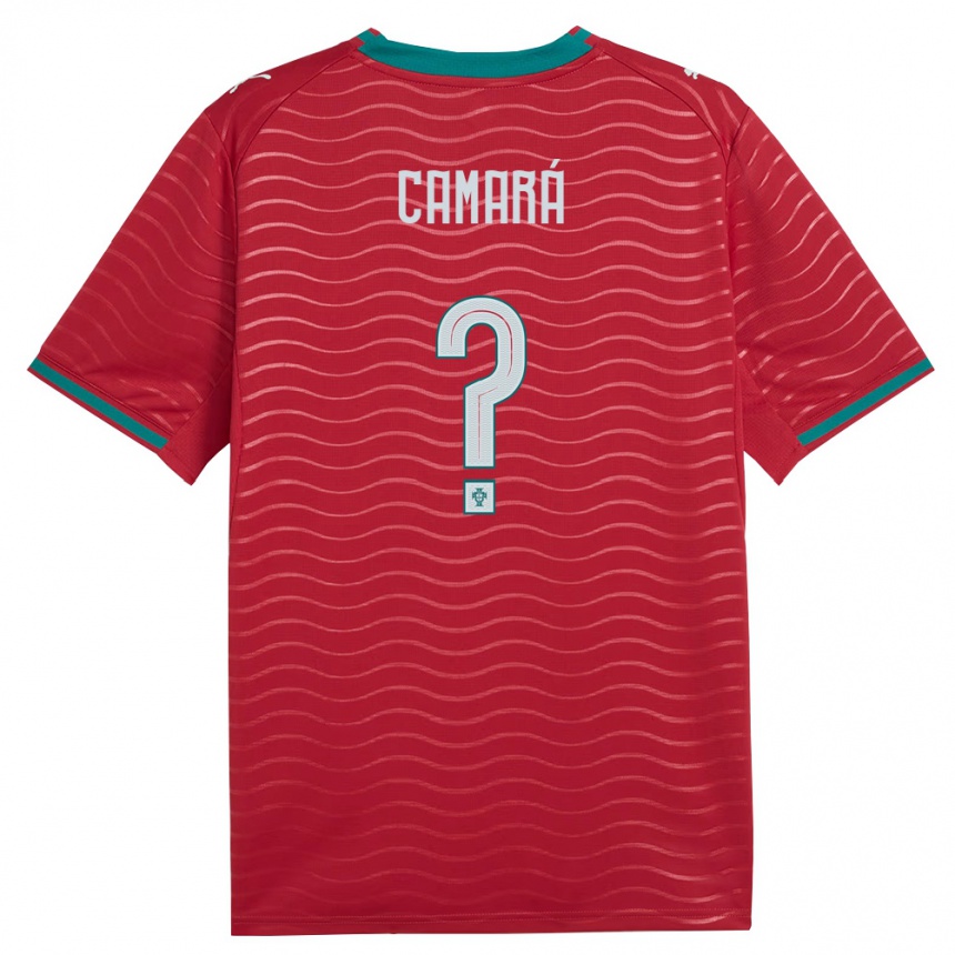 נשים כדורגל פורטוגל Hamza Camará #0 אדום ירוק לבן ג'רזי ביתית 26-28