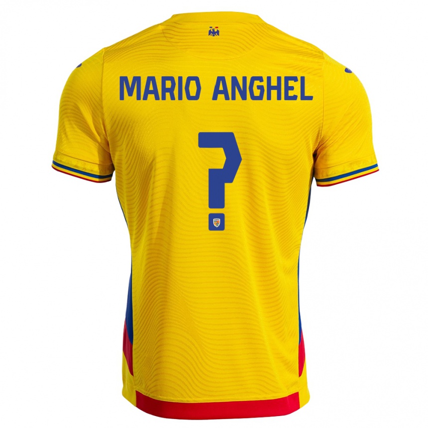נשים כדורגל רומניה Mario Anghel #0 צהוב אדום ג'רזי ביתית 26-28