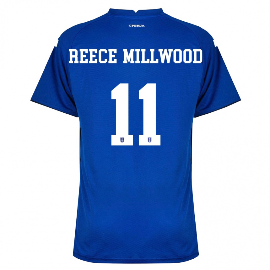 נשים כדורגל סרביה William Reece Millwood #11 כהה אדום ג'רזי ביתית 26-28