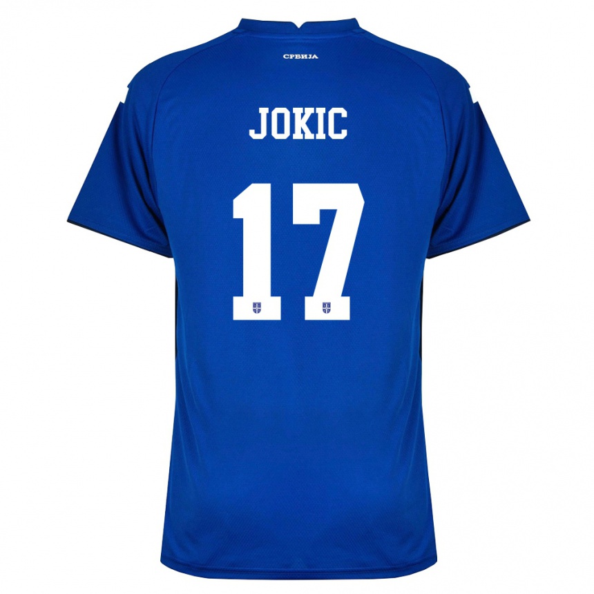 נשים כדורגל סרביה Nikola Jokic #17 כהה אדום ג'רזי ביתית 26-28