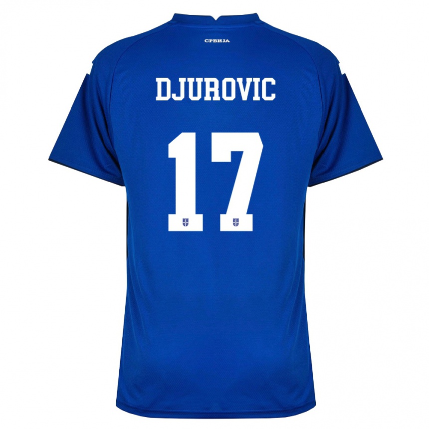 נשים כדורגל סרביה Stefan Djurovic #17 כהה אדום ג'רזי ביתית 26-28